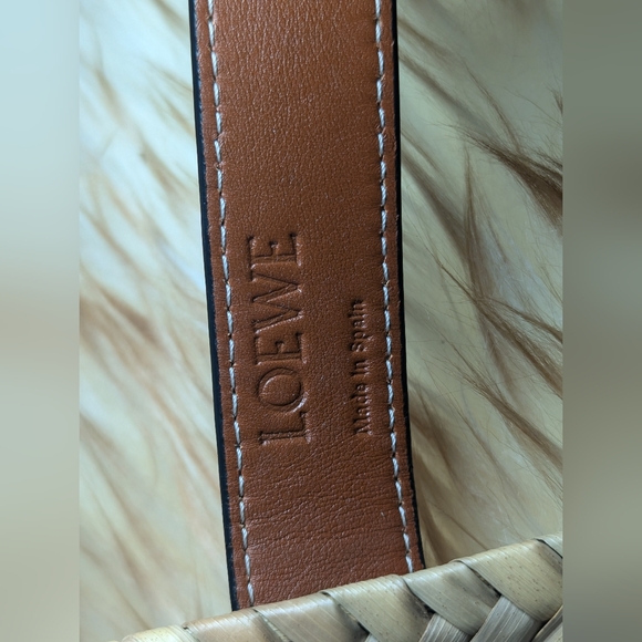 Loewe Large Basket Bag in Palm Leaf and Calfskin - Picture 6 of 9